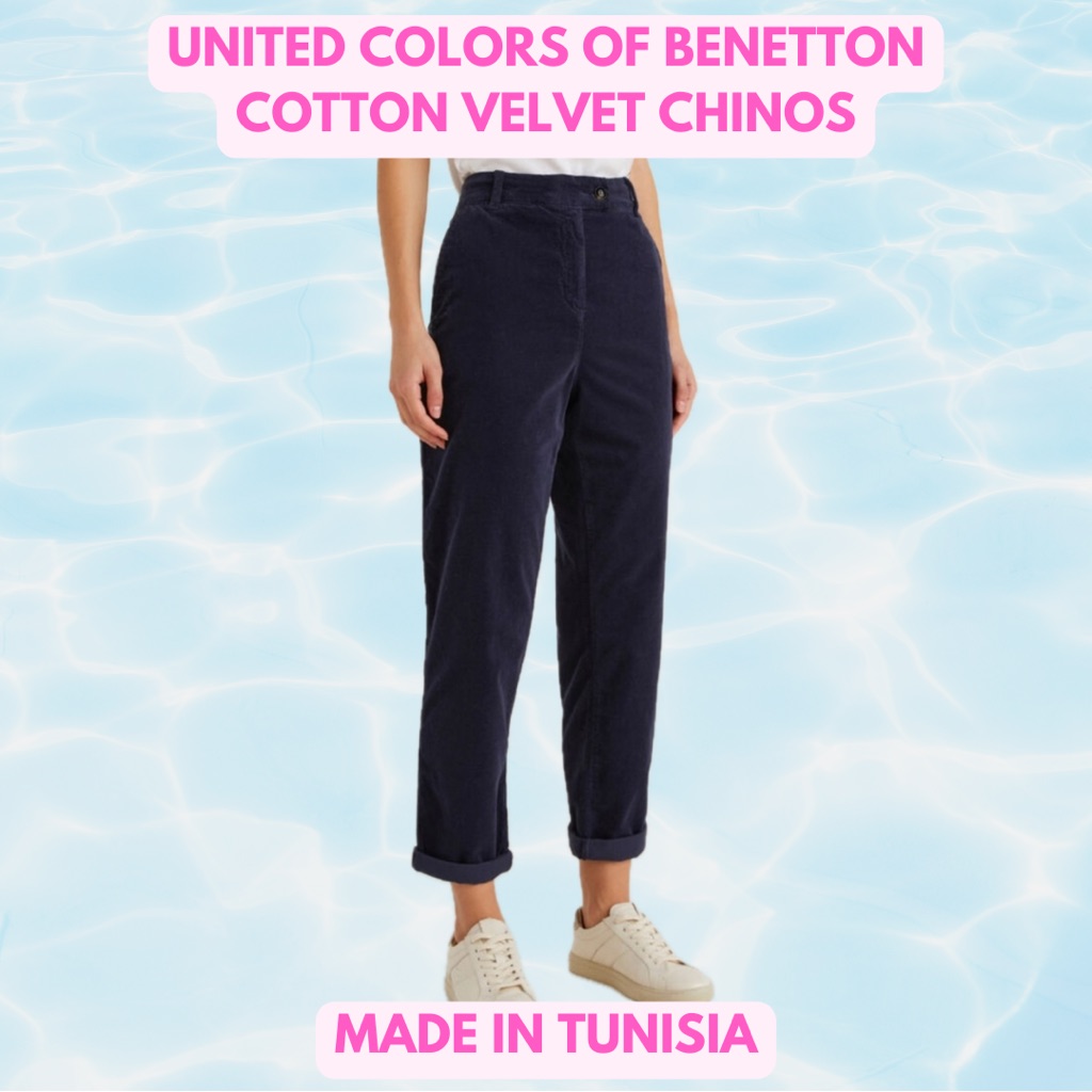 United Colors Of Benetton Velvet Pants Navy